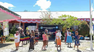 Ubah pekarangan sekolah jadi kebun pangan, Bosch terapkan inovasi berbasis lokal tingkatkan ketahanan pangan di Nabire