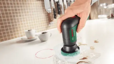 Cleans kitchen worktops easily (optional accessory)